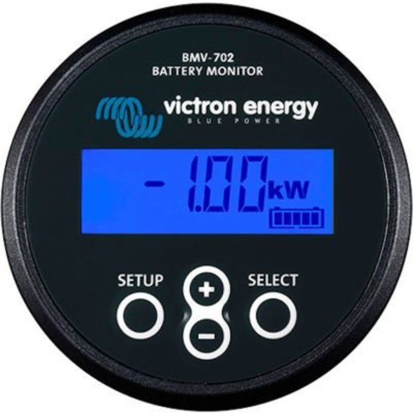 Inverters R Us Victron Energy Precision Battery Monitor BMV-702, Bluetooth, Black, ABS Plastic, 6, 5 - 95 VDC BAM010702200